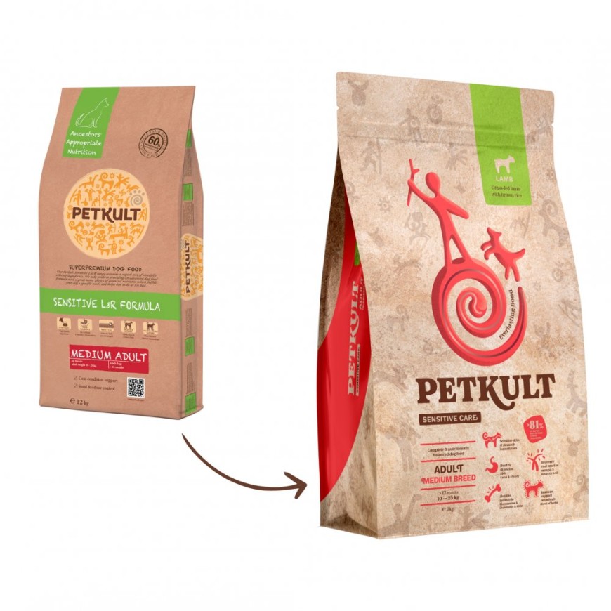 Petkult dog MEDIUM ADULT lamb/rice 12kg