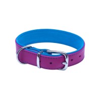Obojek B&F kožený JACKY  fuchsie 52 cm/32 mm