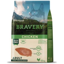 Bravery dog ADULT large/medium CHICKEN- 12kg