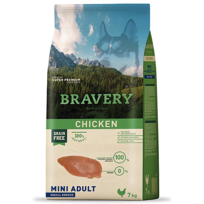 Bravery dog ADULT mini CHICKEN - 7kg