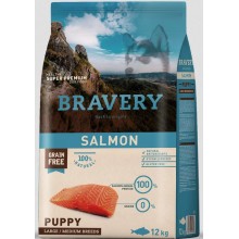 Bravery dog PUPPY large/medium SALMON - 12kg