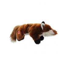 Dog Fantasy Hračka Skinneeez Plush pískací liška sedící,ležící 45cm