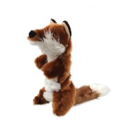 Dog Fantasy Hračka Skinneeez Plush pískací liška sedící,ležící 45cm