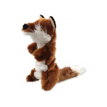 Dog Fantasy Hračka Skinneeez Plush pískací liška sedící,ležící 45cm