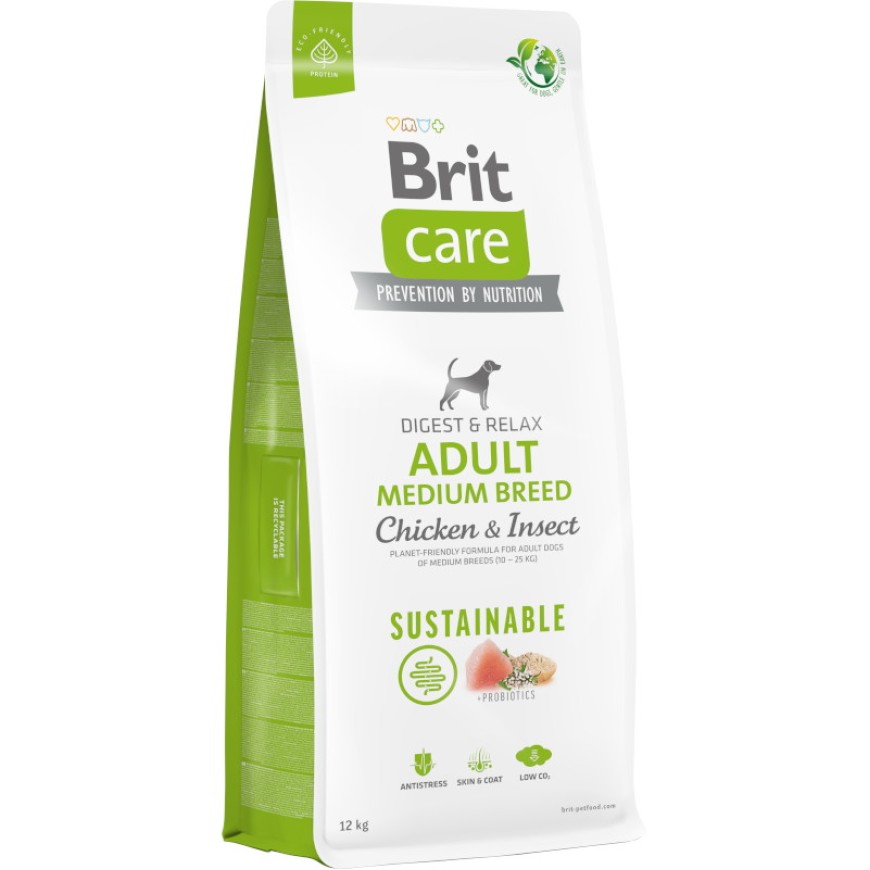 BRIT Care dog Sustainable Adult Medium Breed Chicken+Insect 12kg