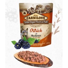 Kapsička Carnilove Dog Pouch Paté Ostrich with Blackberries 300g