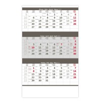 Tříměsíční kalendář šedý
