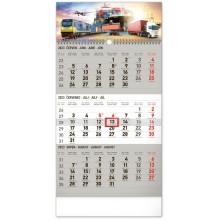 Kalendář 3měsíční Spedice šedý – s českými jmény 2023, 29,5 × 43 cm PGN-30914-L
