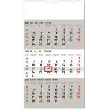 kalendár 3-mesačný štandard šedý – so slovenskými menami 2023, 29,5 × 43 cm PGN-30916-SK-L