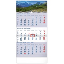 kalendár 3-mesačný Tatry modrý – so slovenskými menami 2023, 29,5 × 43 cm PGN-30918-SK-L