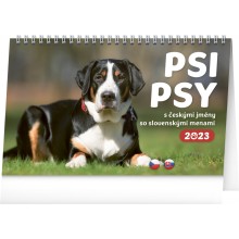  kalendář Psi – Psy CZ/SK 2023, 23,1 × 14,5 cm PGS-31067