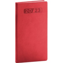 Kapesní diář Aprint 2023, červený, 9 × 15,5 cm PGD-KAPAP-3872