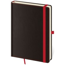 Linkovaný zápisník Black Red L
