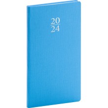 Kapesní diář Capys 2024, modrý, 9 × 15,5 cm