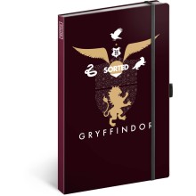 Notes Harry Potter – Gryffindor, linkovaný, 13 x 21 cm