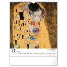 Nástěnný kalendář Gustav Klimt 2025, 30 x 34 cm