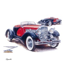 Poznámkový kalendář Classic Cars – Václav Zapadlík, 2025, 30 x 30 cm