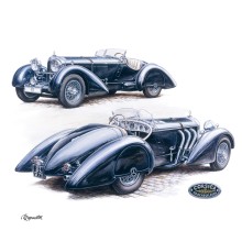 Poznámkový kalendář Classic Cars – Václav Zapadlík, 2025, 30 x 30 cm