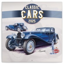 Poznámkový kalendář Classic Cars – Václav Zapadlík, 2025, 30 x 30 cm