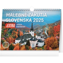 Stolový kalendár Malebné zákutia Slovenska 2025 s extra veľkým kalendáriom, 30 x 21 cm