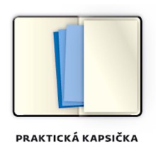 Linkovaný zápisník Double Blue L