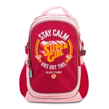 Školní batoh s pončem Supergirl – STAY CALM