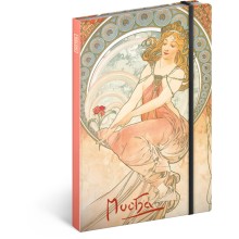 Notes Alfons Mucha – Malířství, linkovaný, 13 x 21 cm