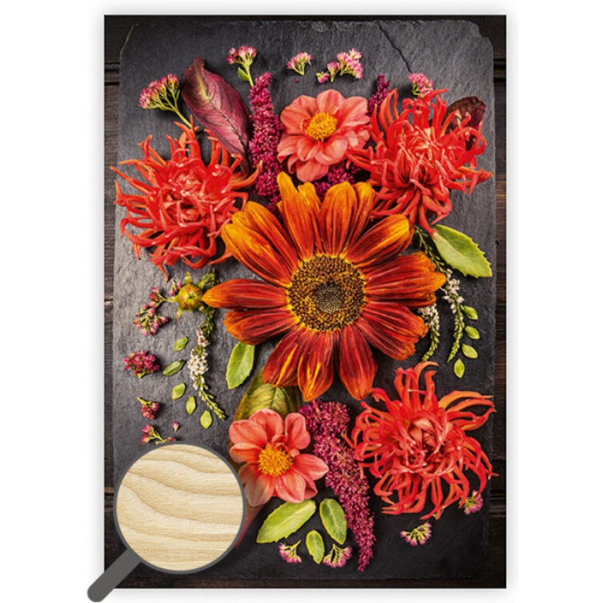 Dřevěný obraz Flowers