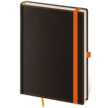 Linkovaný zápisník Black Orange L