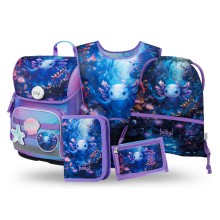 BAAGL SET 5 Ergo Axolotl: aktovka, penál, sáček, zástěra, peněženka