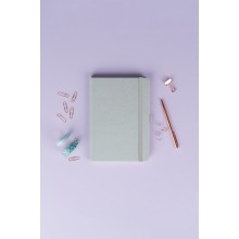 NOTIQUE Notes Balacron, stříbrný, tečkovaný, 15 x 21 cm