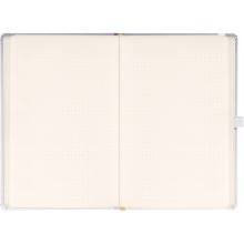 NOTIQUE Notes Balacron, stříbrný, tečkovaný, 15 x 21 cm