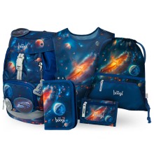 BAAGL SET 5 AIRY Vesmír: batoh, penál, sáček, zástěra, peněženka 