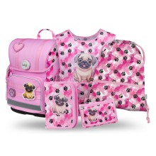 BAAGL SET 5 Ergo Tlapky: aktovka, penál, sáček, zástěra, peněženka