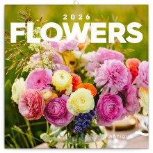 NOTIQUE Poznámkový kalendář Květiny 2026, 30 x 30 cm NOTIQUE Poznámkový kalendář Květiny 2026, 30 x 30 cm