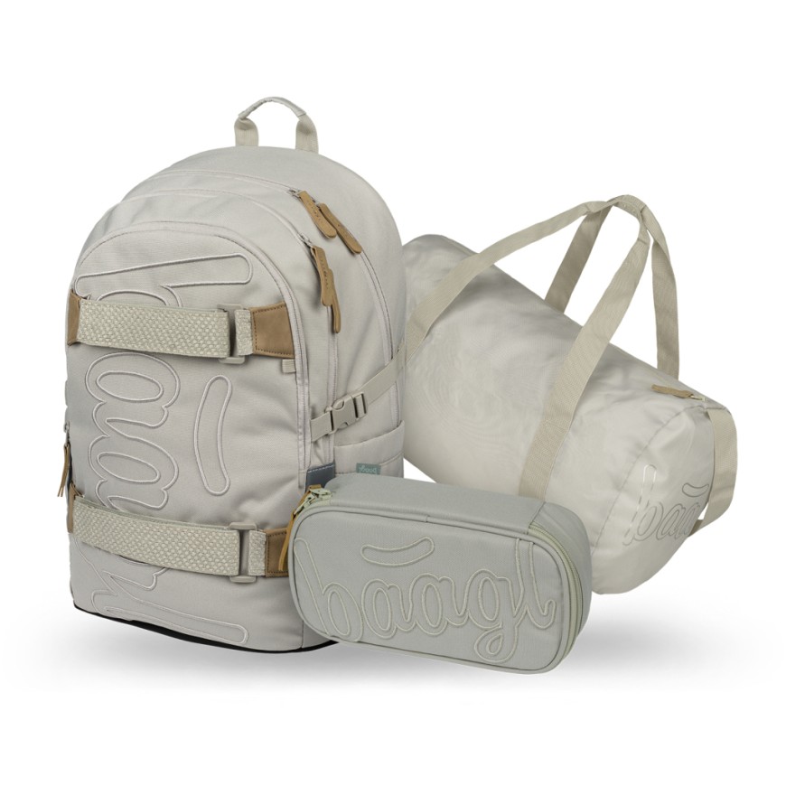 BAAGL SET 3 Skate Mist: batoh, penál, sportovní taška