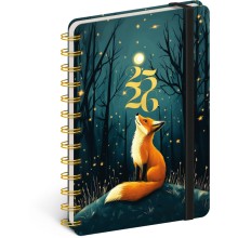 NOTIQUE Spirálový 18měsíční diář Petito – Liška 2025/2026, 13 x 18 cm NOTIQUE Spirálový 18měsíční diář Petito – Liška 2025/2026, 13 x 18 cm