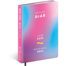 NOTIQUE Školní diář Růžový (září 2025 – prosinec 2026), 9,8 x 14,5 cm NOTIQUE Školní diář Růžový (září 2025 – prosinec 2026), 9,8 x 14,5 cm
