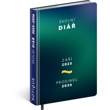 NOTIQUE Školní diář Zelený (září 2025 – prosinec 2026), 9,8 x 14,5 cm NOTIQUE Školní diář Zelený (září 2025 – prosinec 2026), 9,8 x 14,5 cm