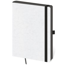 Tečkovaný zápisník Memory L White (čtverečkovaný)