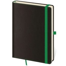 Linkovaný zápisník Black Green L