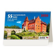 Kalendář 55 turistických nej Čech, Moravy a Slezska