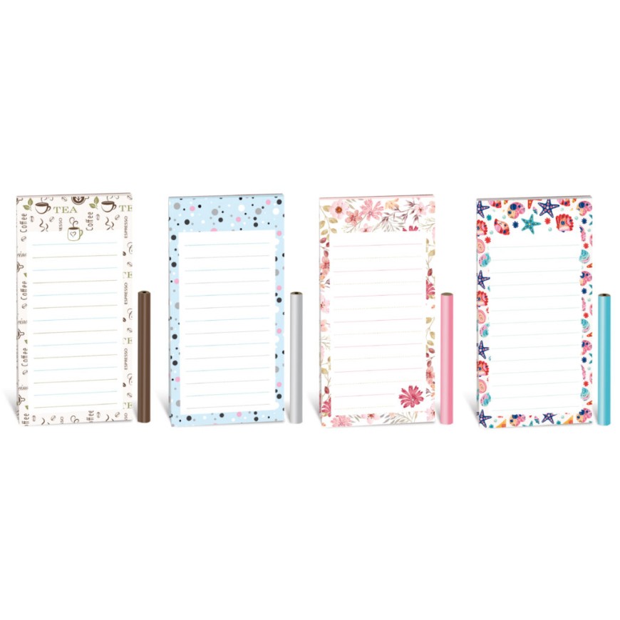 Magnetický blok s tužkou 7x14 mix 3