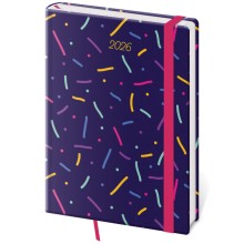 Týdenní diář A5 Vario Sprinkles s gumičkou
