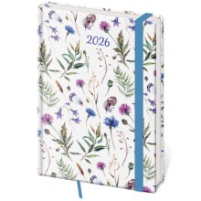 Týdenní diář A5 Vario Wildflowers s gumičkou
