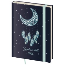 Týdenní diář B6 Lunární Dream s gumičkou