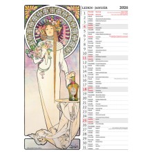 Kalendář Alfons Mucha