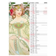 Kalendář Alfons Mucha