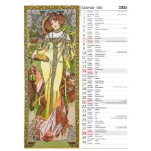 Kalendář Alfons Mucha