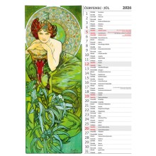 Kalendář Alfons Mucha